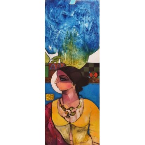 Abrar Ahmed, 12 x 36 Inch, Oil on Canvas, Figurative Painting, AC-AA-552